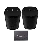 Sonos One SL - Microphone-Free Smart Speaker – Black (2) with $10 Gift Card